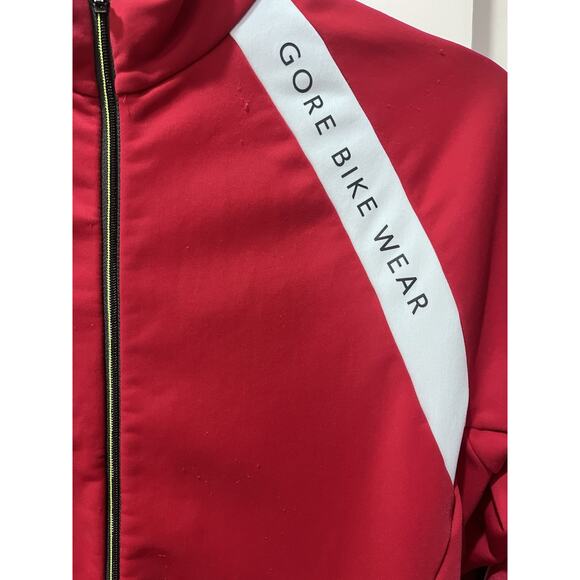 Gore Bike Wear Jacket Size XL Zip Up Workout Cycling Sports Black RN #66633 Red - Picture 1 of 14